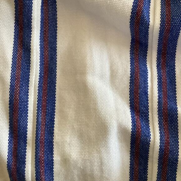 Etoile Isabel Marant Denzie Cotton Canvas Striped Poncho Mini Dress L - Picture 12 of 12